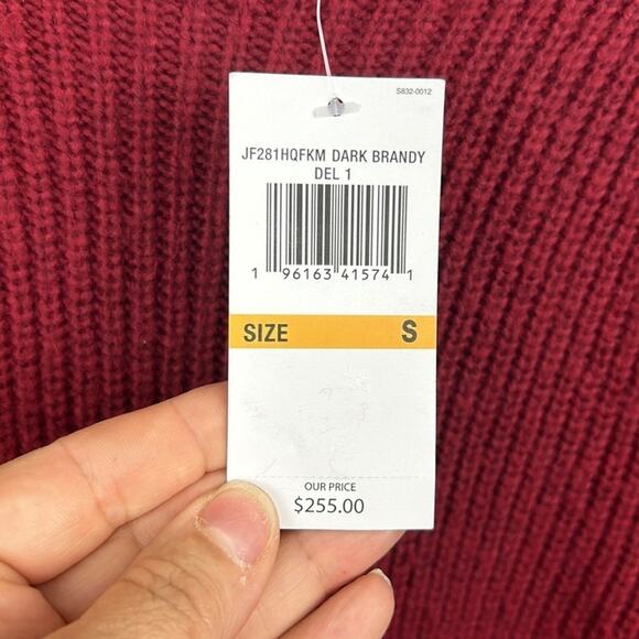 Michael Kors Women’s S Burgundy Long Sleeve Midi Sweater Dress Soft NEW - Picture 4 of 7